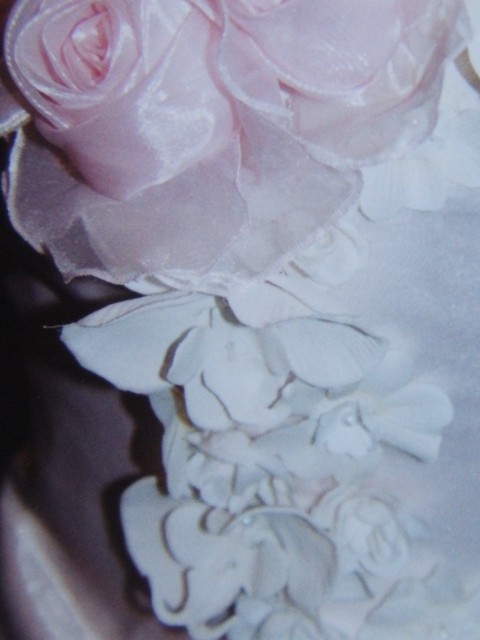 Blush Blossom Ball Gown - Floral Appliqué Satin Dress (2)