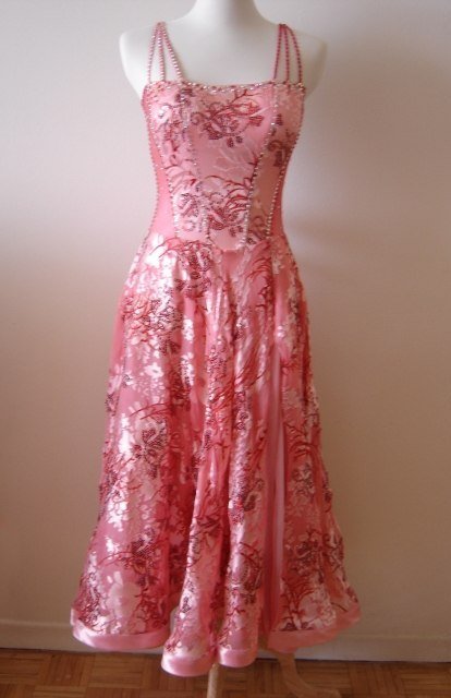 Rose Elegance - Criss-Cross Back Ballroom Dress (3)