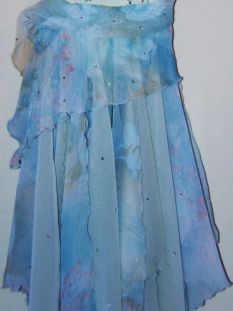 Aqua Whisper - Crystal Bodice Latin Dance Dress (3)