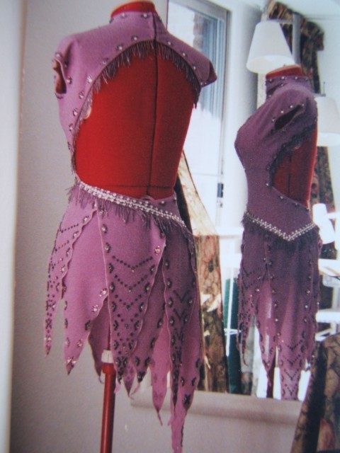 Violet Flame - Fringe Cut Latin Dance Dress