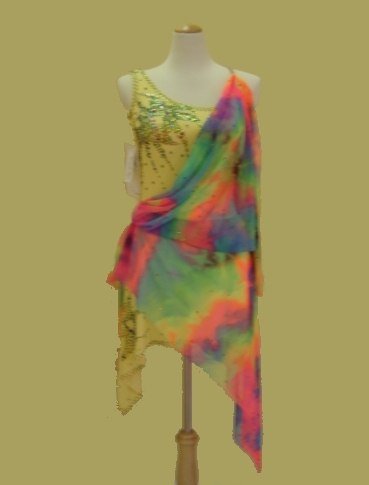 Carnival Spark - Crystal & Rainbow Latin Dress