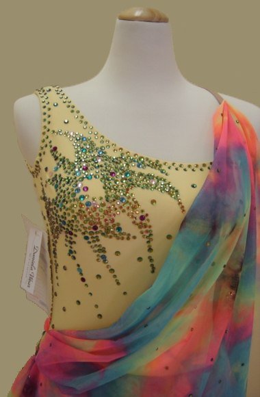 Carnival Spark - Crystal & Rainbow Latin Dress (2)