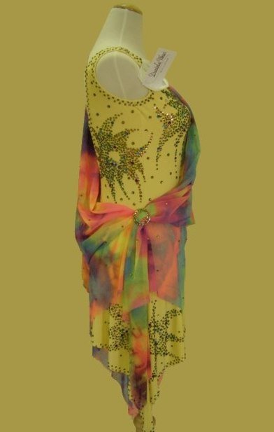 Carnival Spark - Crystal & Rainbow Latin Dress (3)